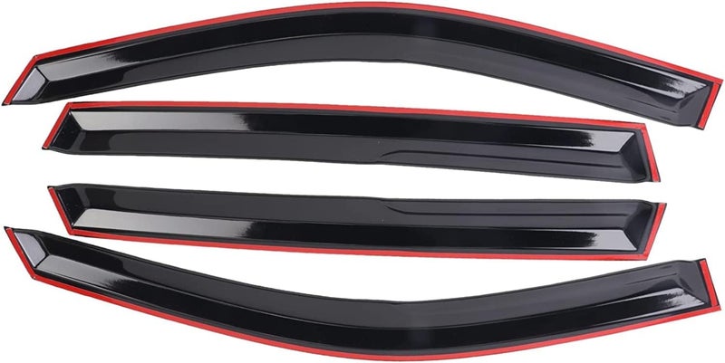 WONSABON Tape-On Window Visors Deflectors Rain Guards 4 Piece Set ‎Compatible with 2006-2012 Toyota Rav4 - Image 3
